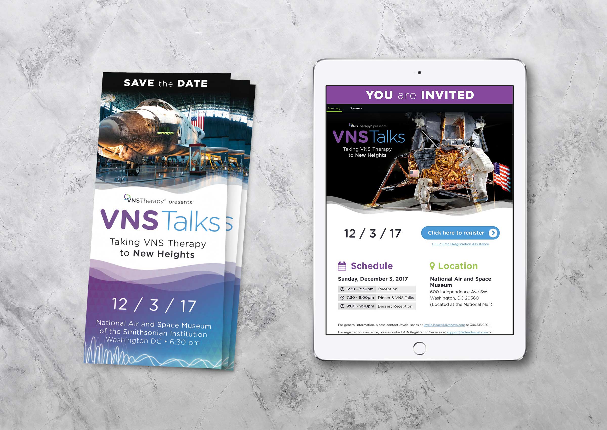 VNS Therapy print and digital invites