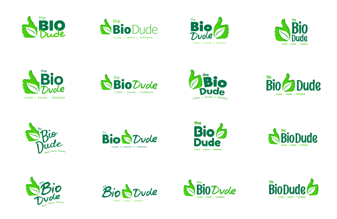 The BioDude logo development