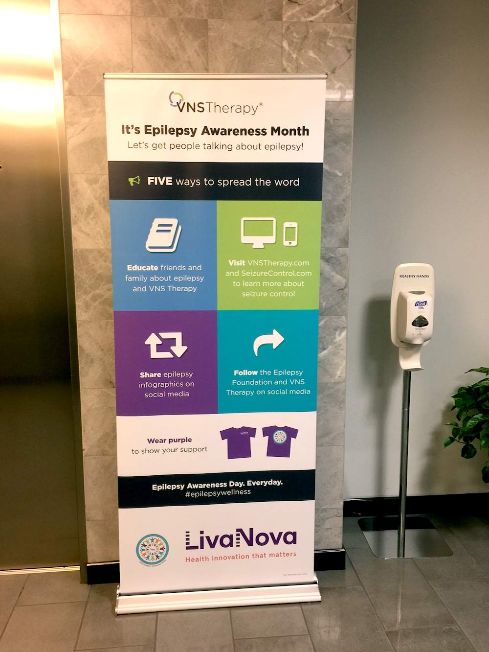 Pull up banners for Epilepsy Awareness Month