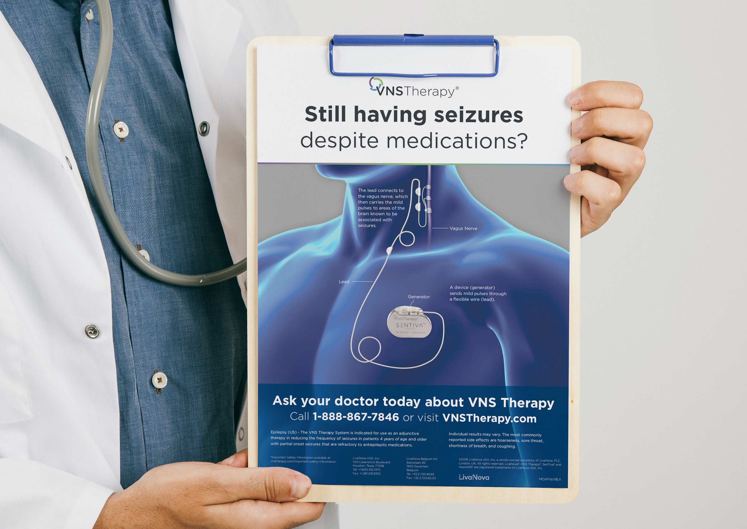 Doctor holding graphic