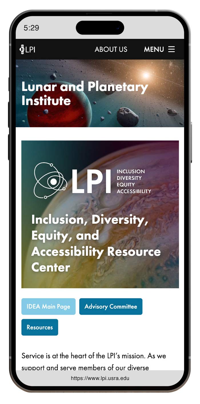 LPI mobile website