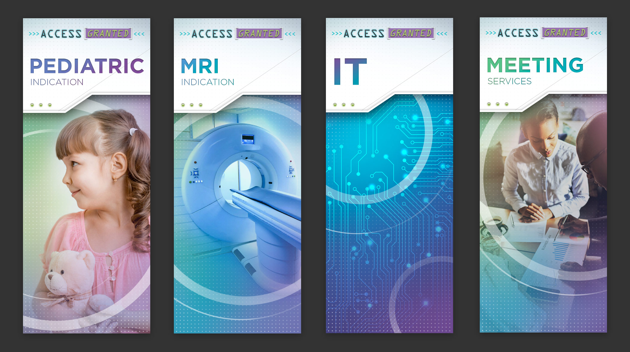 Pull up banners from Pediatric Indication Meeting