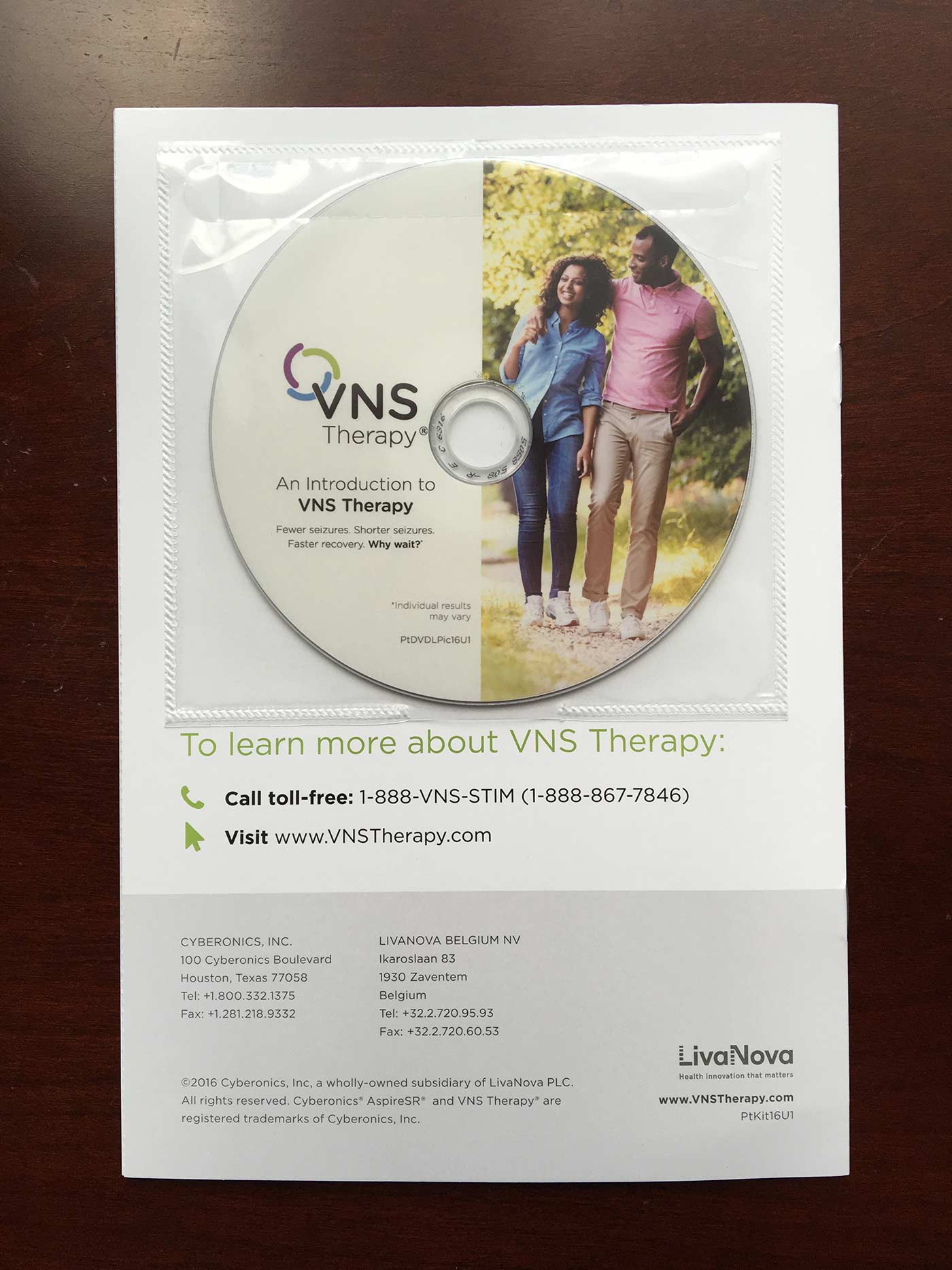 LivaNova DVD package