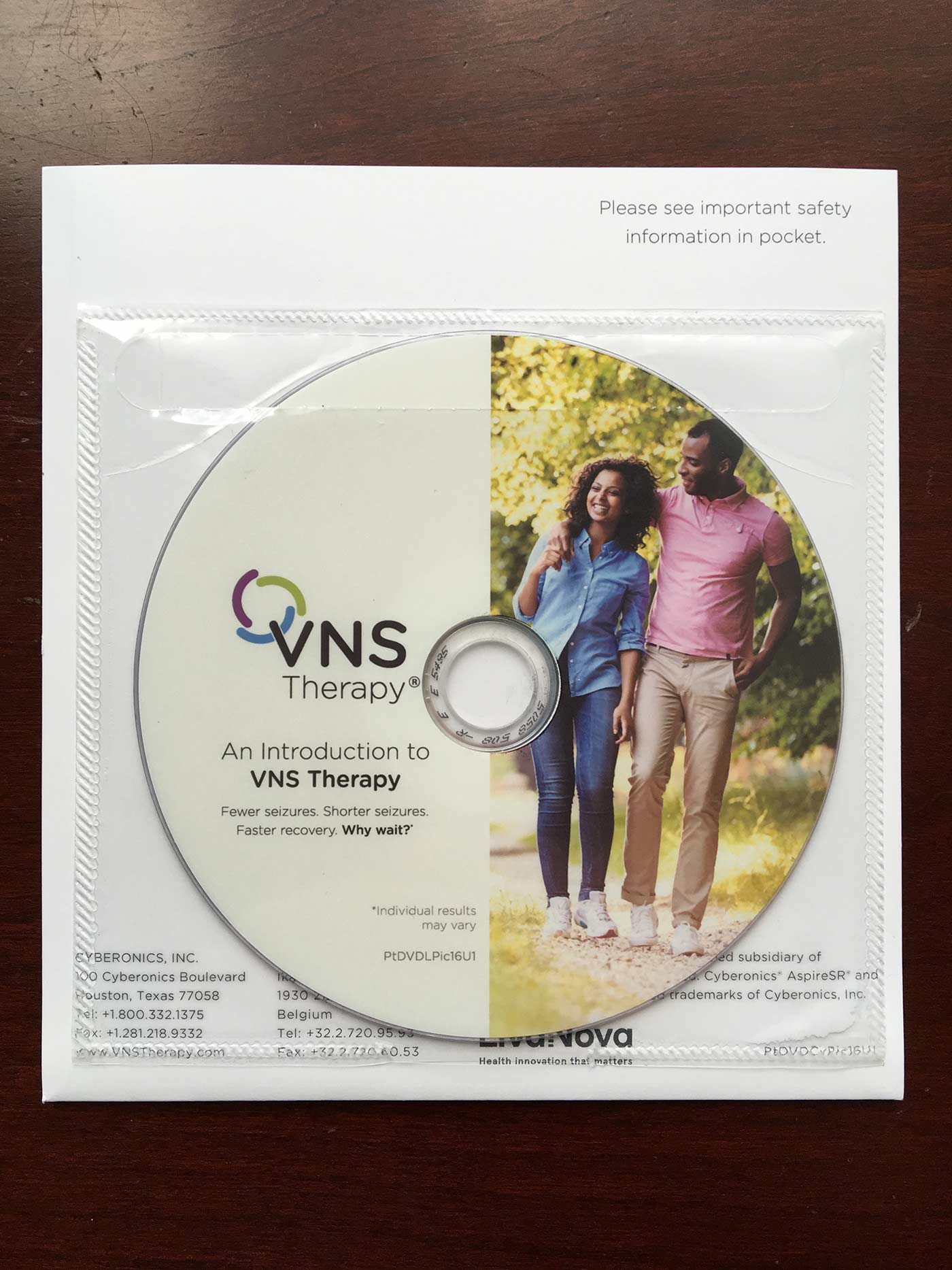 LivaNova DVD package