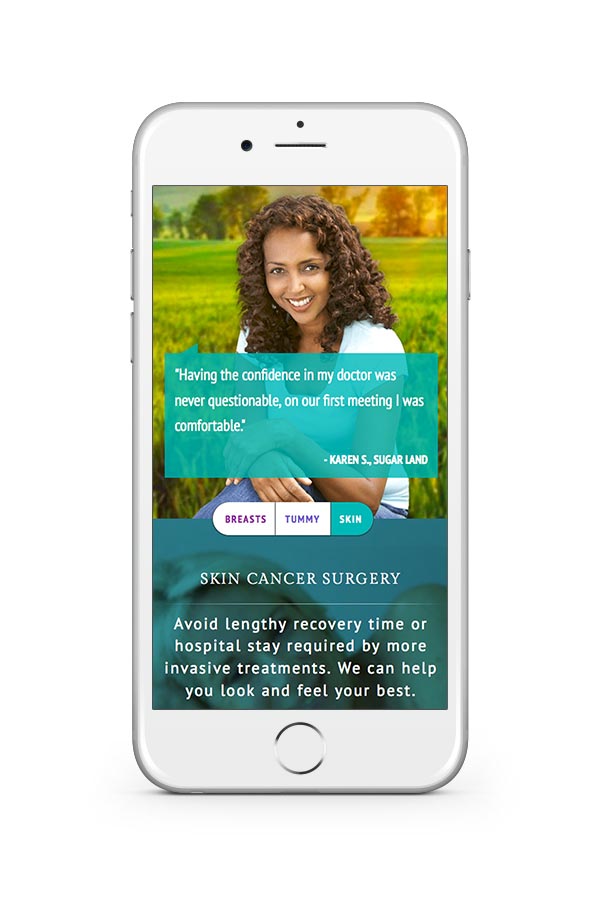 Reconstructive Cosmetic Surgery mobile website