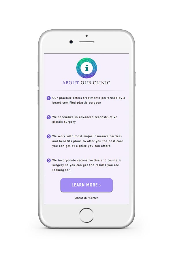 Reconstructive Cosmetic Surgery mobile website