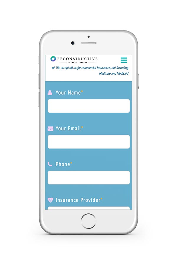Reconstructive Cosmetic Surgery mobile website