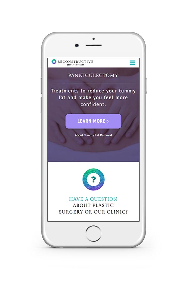 Reconstructive Cosmetic Surgery mobile website