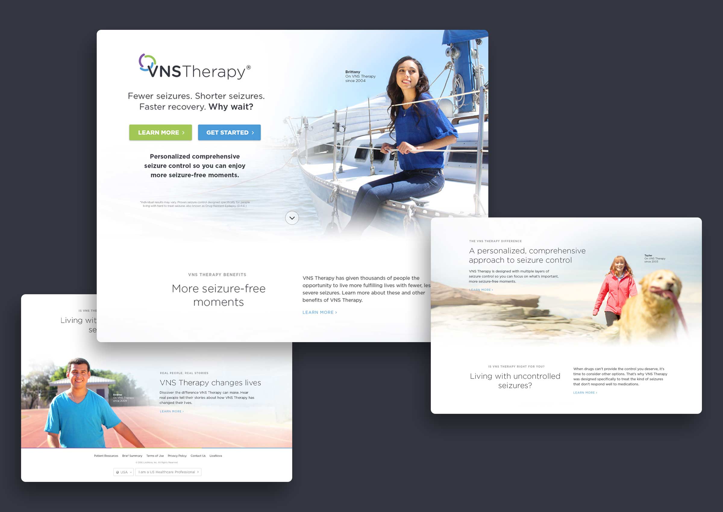 VNS Homepage mockups